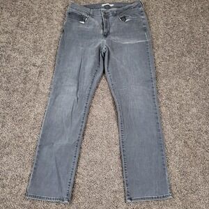 Levi's Classic Straight Jeans Women 10M W30 L30 Grey Denim Stretch